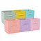 Stero Fabric Storage Bins 6 Pack Fun Colored Durable Storage Cubes with Handles Foldable Cube Baskets for Home, Kids Room, Closet and Toys Organization Cyan, Green, Yellow, Purple, Pink and Peachpuff